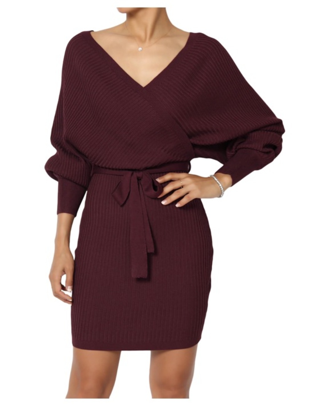 Love Tree Ribbed Sweater Dress - Picture 2 of 12